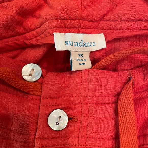 Sundance Gigi Orange Cotton Drawstring Knit Pants - Picture 10 of 10